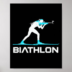 Biathlon Winter Skifahren Rafelschießen Biath Poster