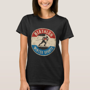 Biathlon Winter Skifahren Rafelschießen Biath T-Shirt