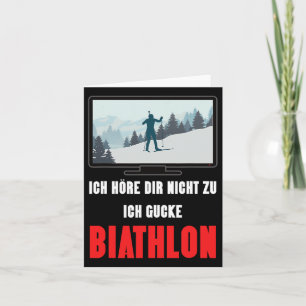 Biathlon Winter Sport Design Sprichwort Ski Skier Karte