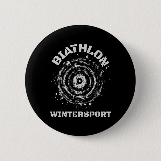 Biathlon Winter Sportziel Button (Vorderseite)