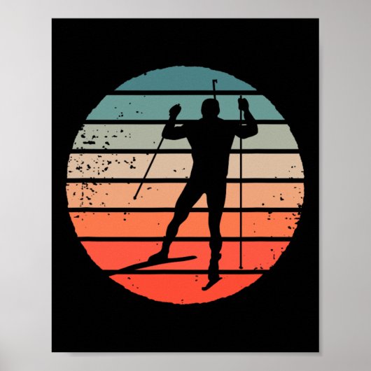 Biathlon Wintersport Aktion Poster (Vorne)