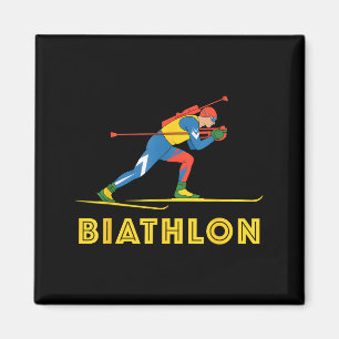 Biathlon-Wintersport Langlauf Magnet