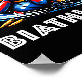 Biathlon-Wintersport Langlauf Poster (Ecke)