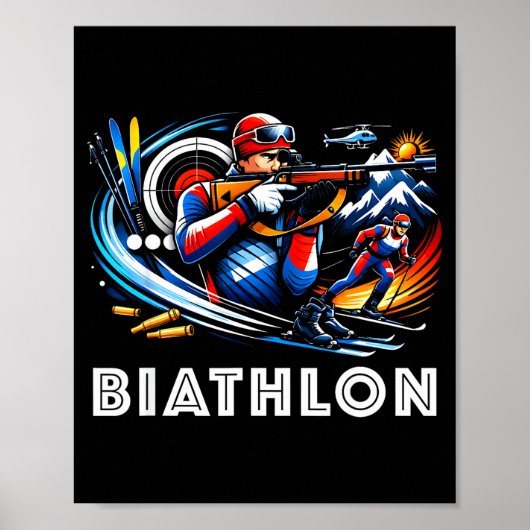 Biathlon-Wintersport Langlauf Poster (Vorne)