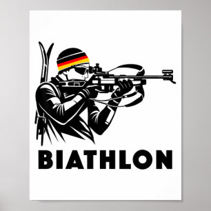 Biathlon-Wintersport Skilanglauf Poster