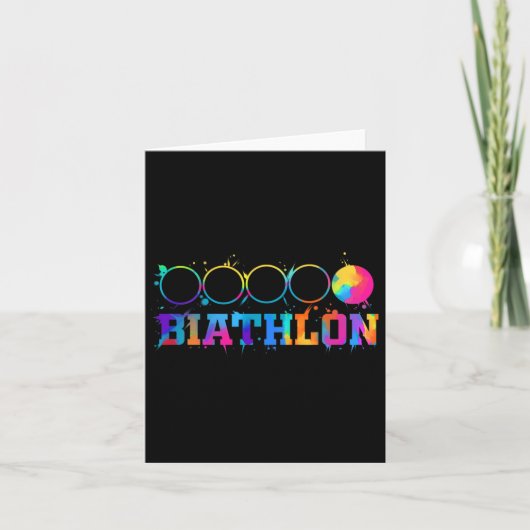 Biathlon-Ziel-Shooting-Stand-Geschenk Karte (Vorderseite)
