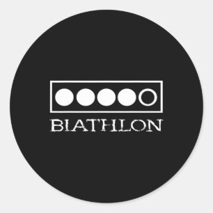 Biathlon Zielvorstellung Sport Ristorante da Enzo Runder Aufkleber