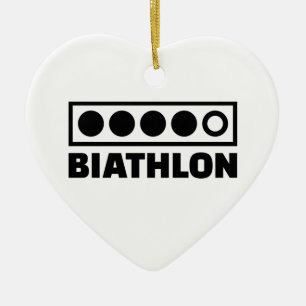 Biathlonziel Keramik Ornament