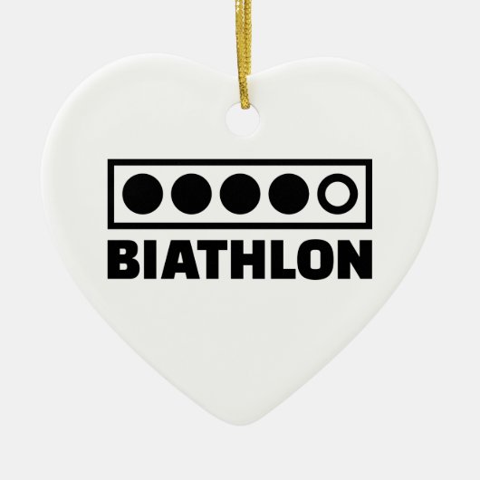 Biathlonziel Keramik Ornament (Vorne)