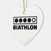 Biathlonziel Keramik Ornament (Links)