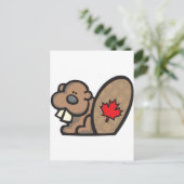 Biaver Canada Postkarte (Stehend Vorderseite)