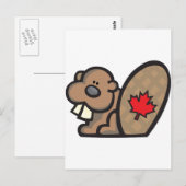 Biaver Canada Postkarte (Vorne/Hinten)