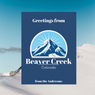 Biaver Creek Col Skiurlaub Skiort Blau Postkarte