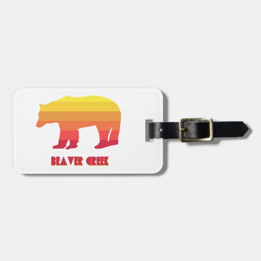 Biaver Creek Colorado Regenbogenbär Gepäckanhänger (Vorderseite horizontal)