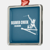 Biaver Creek Colorado Skier Ornament Aus Metall (Links)