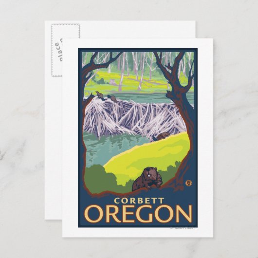Biaver Family - Corbett, Oregon Postkarte (Vorne/Hinten)