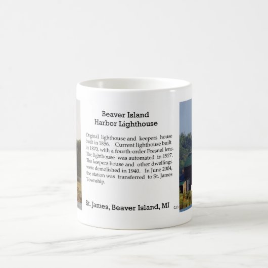 Biaver Island Harbour Lighthouse Tasse (Mittel)