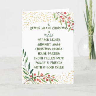 Biaver Island Weihnachtskarte Feiertagskarte