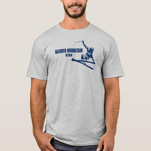 Biaver Mountain Resort Utah Skier T-Shirt (Vorderseite)