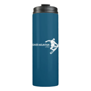 Biaver Mountain Resort Utah Snowboarder Thermosbecher