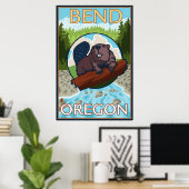 Biaver & River - Bend, Oregon Poster (Heimbüro)