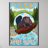 Biaver & River - Bend, Oregon Poster (Vorne)