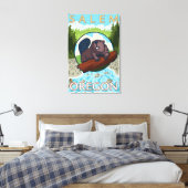 Biaver & River - Salem, Oregon Leinwanddruck (Insitu (Schlafzimmer))