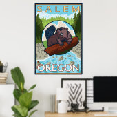 Biaver & River - Salem, Oregon Poster (Heimbüro)