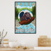 Biaver & River - Salem, Oregon Poster (Küche)