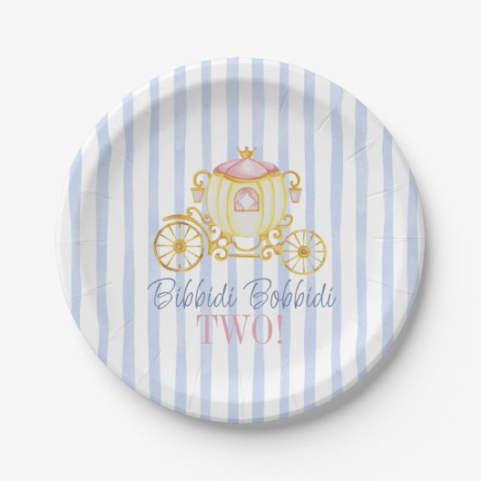 Bibbidi Bobbidi Boo Two - Second Princess Birthday Pappteller (Vorderseite)