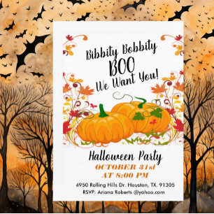 Bibbity Bobbity Boo Halloween Einladung