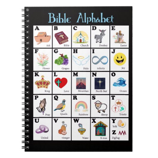 Bibel Alphabetdecke Notizblock (Vorderseite)