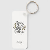 Bibel als rechteckiger Schlüsselanhänger (Rückseite)