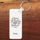 Bibel als rechteckiger Schlüsselanhänger (Rückseite)