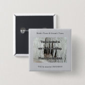 Bibel auf der Dietz Mill Road Save the Date Button (Vorne & Hinten)