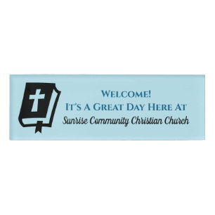 Bibel Christlich Church Greeter Usher Willkommen Namenschild