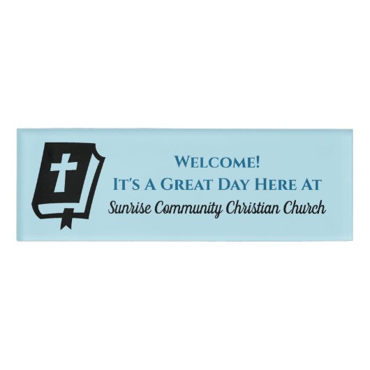 Bibel Christlich Church Greeter Usher Willkommen Namenschild (Vorderseite)