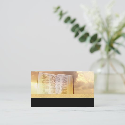Bibel Christlich Light God Sky Business Cards Visitenkarte (Stehend Vorderseite)