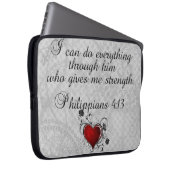 Bibel-christliches Versphilippians-4:13 Laptopschutzhülle (Vorne Rechts)
