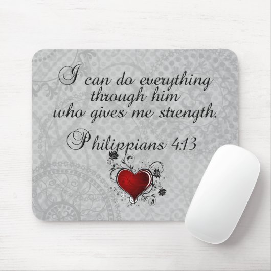 Bibel-christliches Versphilippians-4:13 Mousepad (Mit Mouse)