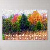 Bibel der Herbstsaison, Vers Ecclesiastes 3:1 Poster (Vorne)