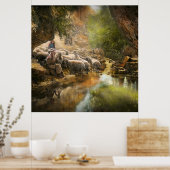 Bibel - Der Herr ist mein Hirte - 1910 Poster (Küche)