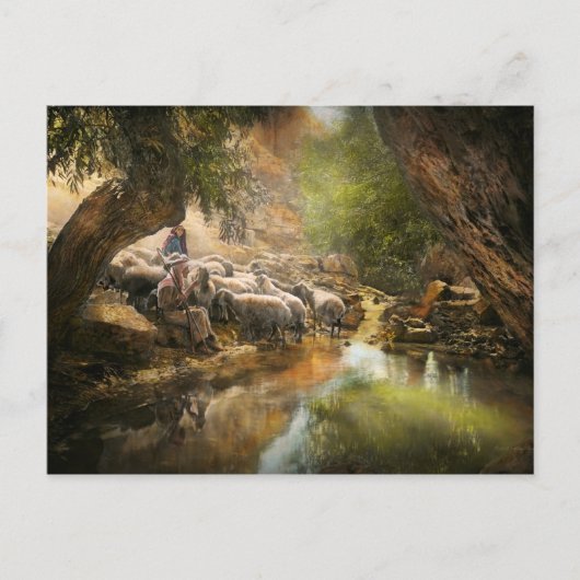 Bibel - Der Herr ist mein Hirte - 1910 Postkarte (Vorderseite)