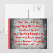 Bibel der Philippinen Eine Sache, die ich tue ist Postkarte (Vorne/Hinten)