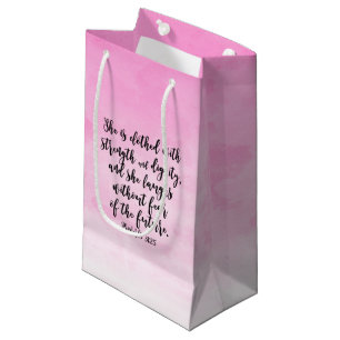 Bibel der rosa Frauen der Watercolor-Sprichwort-31 Kleine Geschenktüte