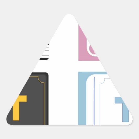 Bibel Dreieckiger Aufkleber (Vorderseite)