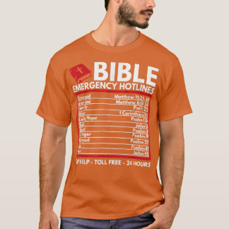 Bibel Emergency Numbers Funny Christian Bible & Je T-Shirt