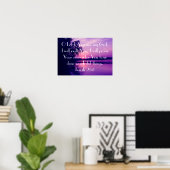 Bibel Erinnerung Isaiah 25:1 am Strand von Sonnenu Poster (Heimbüro)