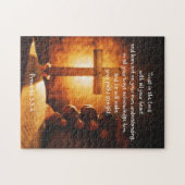 Bibel Gebet Hand Kreuz mit Bibelschrift Puzzle (Horizontal)