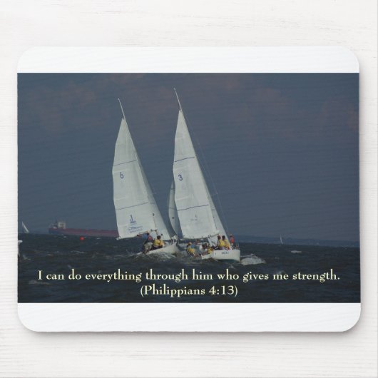 Bibel gegen Reihe - Philippians-4:13 Mousepad (Vorne)